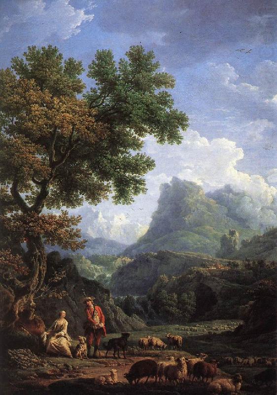 Shepherd in the Alps  we r, VERNET, Claude-Joseph